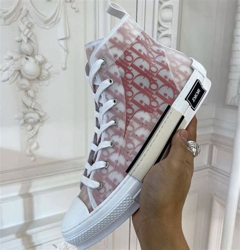 scarpe dior ginnastica|Sneaker alta B23 Tela Dior Oblique bianca e nera .